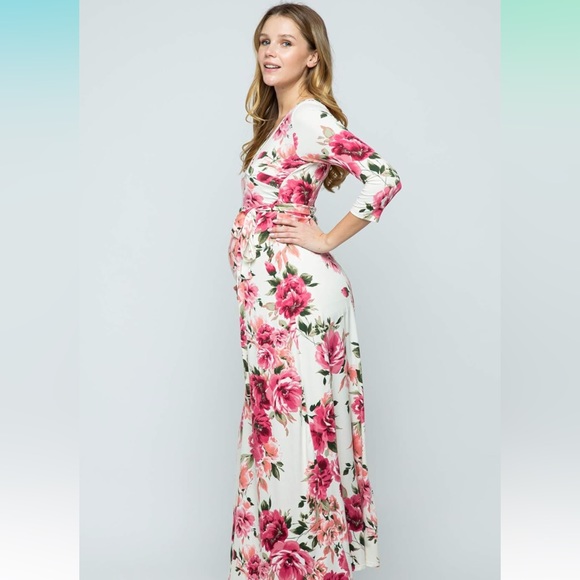 Hello miz floral maternity gown size small - Picture 2 of 5
